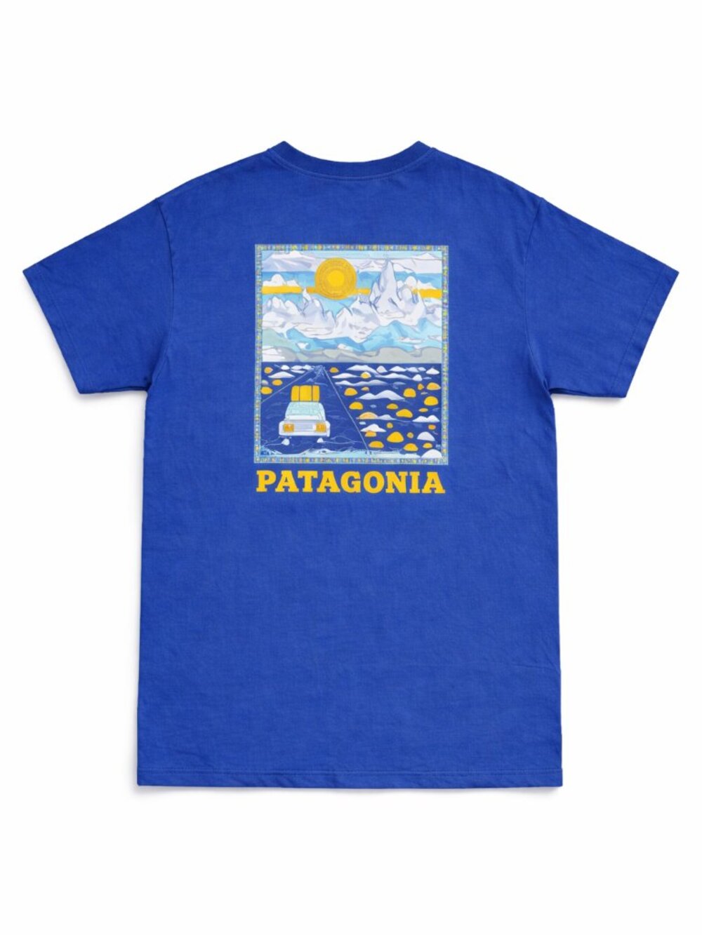Patagonia Summit Road Graphic Tee Men’s XL Blue Hiking Outdoor T-Shirt